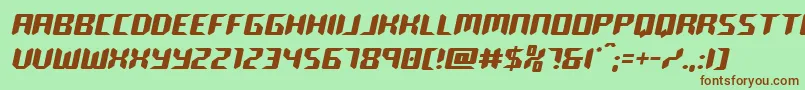 roboclonesemistraight Font – Brown Fonts on Green Background