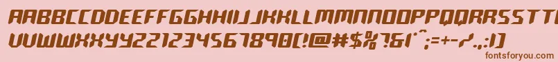 roboclonesemistraight Font – Brown Fonts on Pink Background