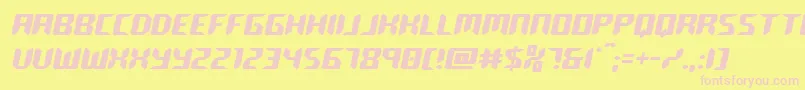 roboclonesemistraight Font – Pink Fonts on Yellow Background