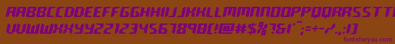 roboclonesemistraight Font – Purple Fonts on Brown Background