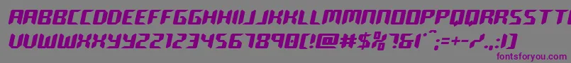 roboclonesemistraight Font – Purple Fonts on Gray Background