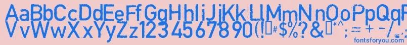 CopystructNormal Font – Blue Fonts on Pink Background