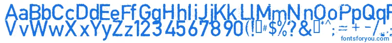 フォントCopystructNormal – 白い背景に青い文字