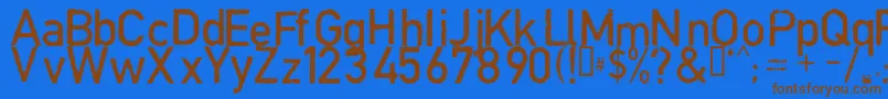 Police CopystructNormal – polices brunes sur fond bleu