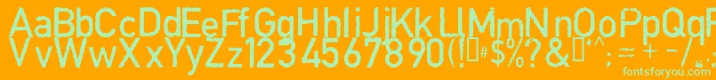 CopystructNormal Font – Green Fonts on Orange Background