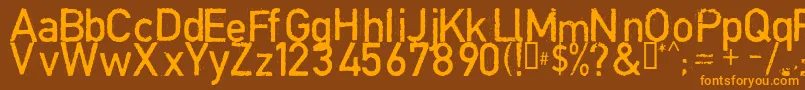 Шрифт CopystructNormal – оранжевые шрифты на коричневом фоне