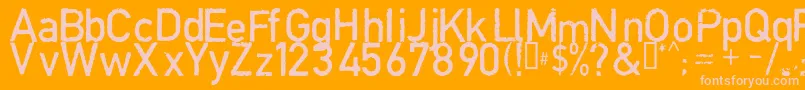 Więcej informacji o czcionce CopystructNormal Czcionka CopystructNormal – różowe czcionki na pomarańczowym tle