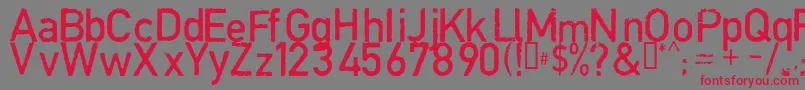 CopystructNormal Font – Red Fonts on Gray Background