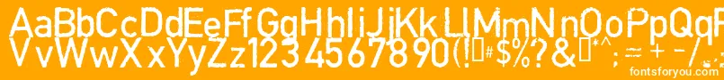 フォントCopystructNormal – オレンジの背景に白い文字