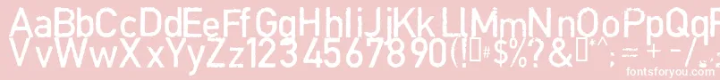 More about CopystructNormal Font CopystructNormal Font – White Fonts on Pink Background