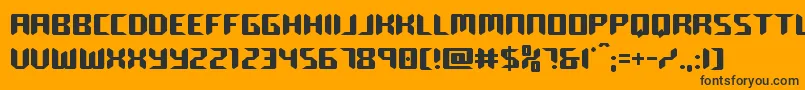 roboclonestraight Font – Black Fonts on Orange Background