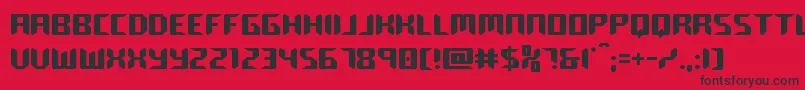 roboclonestraight Font – Black Fonts on Red Background