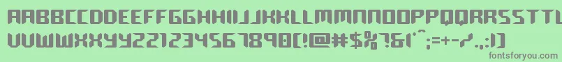 roboclonestraight Font – Gray Fonts on Green Background