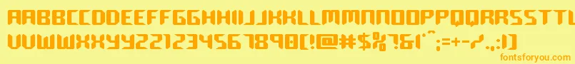 roboclonestraight Font – Orange Fonts on Yellow Background