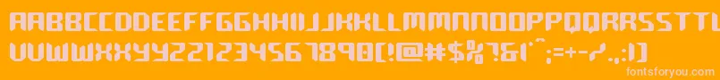 roboclonestraight Font – Pink Fonts on Orange Background