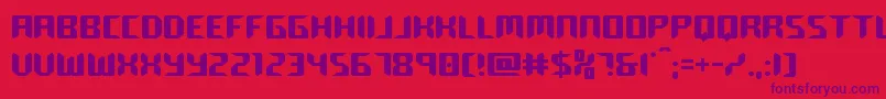 roboclonestraight Font – Purple Fonts on Red Background