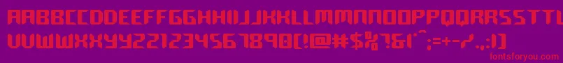 roboclonestraight Font – Red Fonts on Purple Background