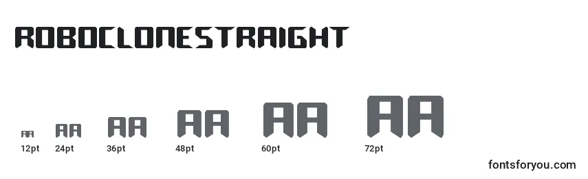Roboclonestraight Font Sizes