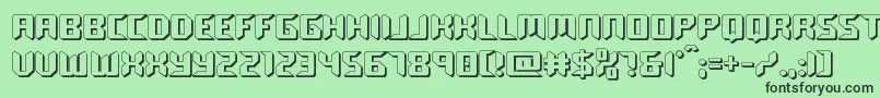 roboclonestraight3d Font – Black Fonts on Green Background