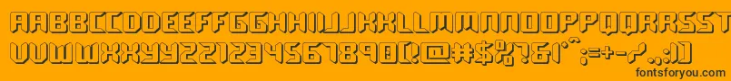 roboclonestraight3d Font – Black Fonts on Orange Background