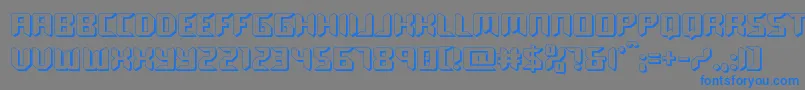 roboclonestraight3d-Schriftart – Blaue Schriften auf grauem Hintergrund