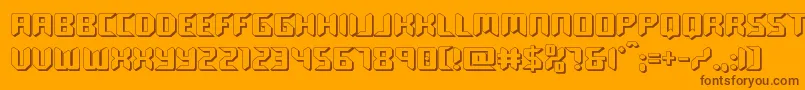 roboclonestraight3d Font – Brown Fonts on Orange Background