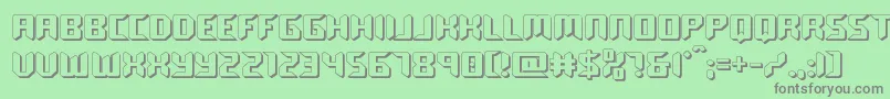 roboclonestraight3d Font – Gray Fonts on Green Background