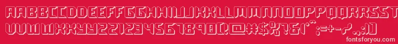 roboclonestraight3d Font – Pink Fonts on Red Background