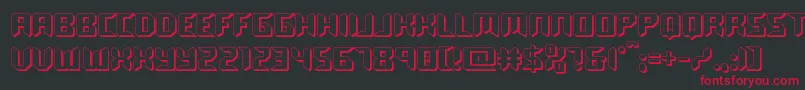 roboclonestraight3d Font – Red Fonts on Black Background