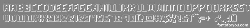 roboclonestraight3d Font – White Fonts on Gray Background