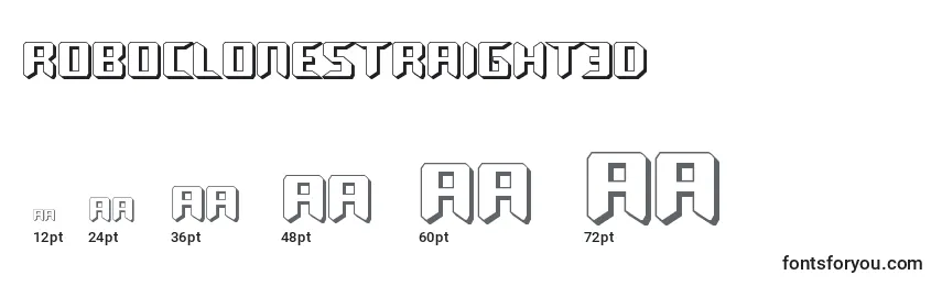 Roboclonestraight3d Font Sizes