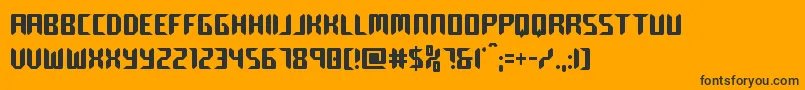 roboclonestraightcond Font – Black Fonts on Orange Background