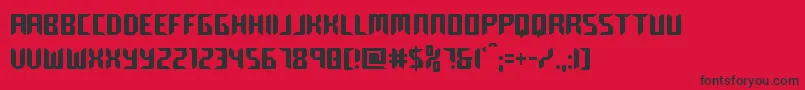 roboclonestraightcond Font – Black Fonts on Red Background