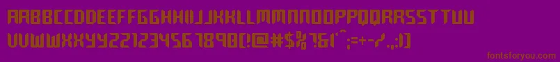 roboclonestraightcond Font – Brown Fonts on Purple Background