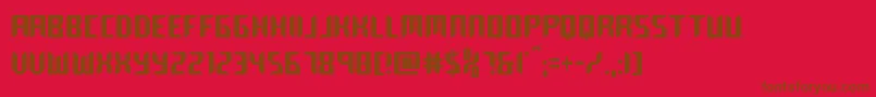 roboclonestraightcond Font – Brown Fonts on Red Background