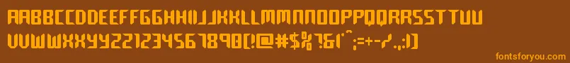 roboclonestraightcond Font – Orange Fonts on Brown Background
