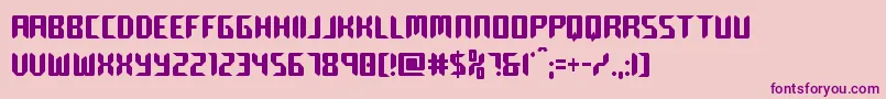 roboclonestraightcond Font – Purple Fonts on Pink Background