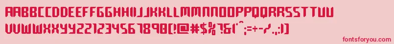 roboclonestraightcond-Schriftart – Rote Schriften auf rosa Hintergrund