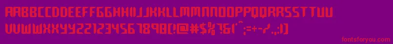 roboclonestraightcond-Schriftart – Rote Schriften auf violettem Hintergrund