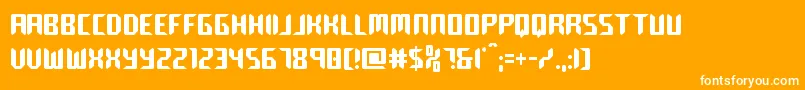 roboclonestraightcond Font – White Fonts on Orange Background
