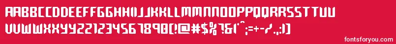 フォントroboclonestraightcond – 赤い背景に白い文字