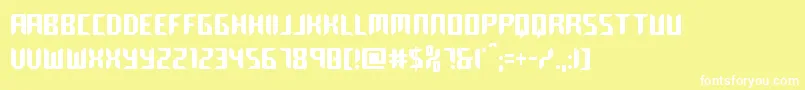 フォントroboclonestraightcond – 黄色い背景に白い文字
