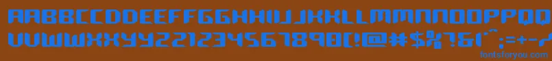 roboclonestraightexpand Font – Blue Fonts on Brown Background