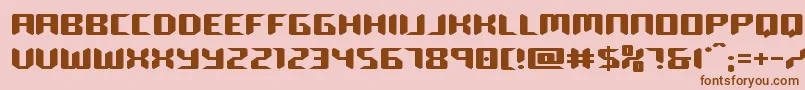 roboclonestraightexpand Font – Brown Fonts on Pink Background