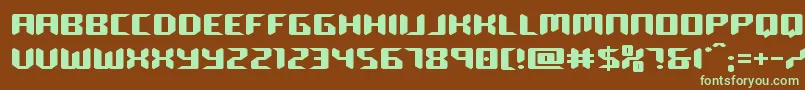 Шрифт roboclonestraightexpand – зелёные шрифты на коричневом фоне
