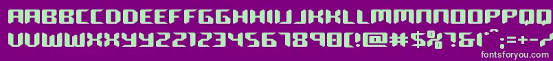 roboclonestraightexpand Font – Green Fonts on Purple Background