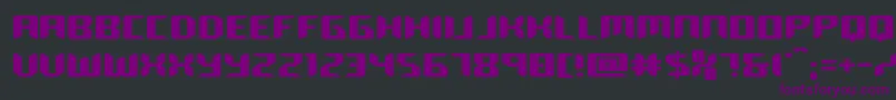 roboclonestraightexpand Font – Purple Fonts on Black Background