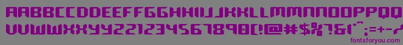 フォントroboclonestraightexpand – 紫色のフォント、灰色の背景