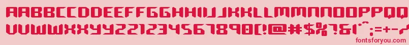 roboclonestraightexpand Font – Red Fonts on Pink Background