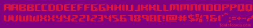 roboclonestraightexpand Font – Red Fonts on Purple Background